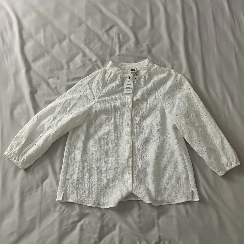 Anne Klein Bright White Blouse
